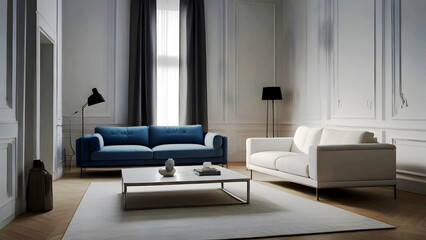 Modern Living Room Interior Design, ai generated