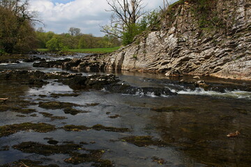 The River Wharfe between Hebden Hippings (below Hebden) and Burnsall, Wharfedale, North Yorshire, England, UK