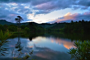 Mlilwane Wildlife Sanctuary - Hippo Pool at dusk (Eswatini, south Africa)