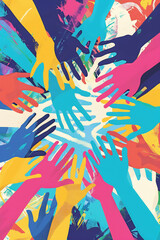 An image representing International Day of Peace with diverse people joining hands in a circle, symbolizing global unity and cooperation.