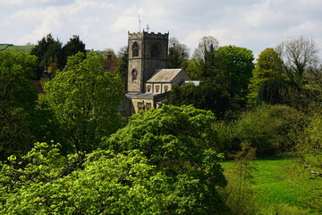 Fototapeta na wymiar St Wilfrid's Church at Burnsall in in Wharfedale, North Yorshire, England, UK