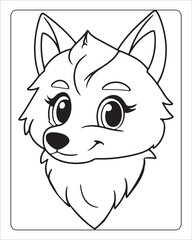 Wolf Coloring Pages, Wolf illustration, wolf art, Black and white