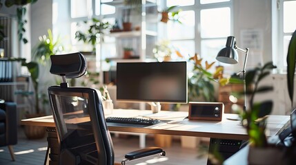 The Ergonomics of Efficiency: A Workspace Enhanced by Smart Desk and Ergonomic Chair