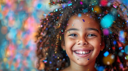 A young girl with blonde hair and blue eyes is smiling at the camera