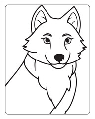 Wolf Coloring Pages, Wolf illustration, wolf art, Black and white