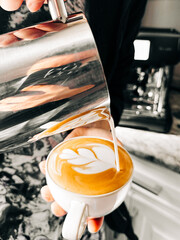 Espresso Latte Art Process 