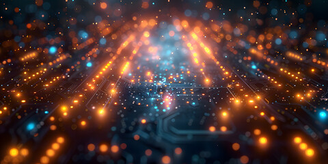 Neon Dreamscape: Glowing Circuits and Futuristic Landscapes