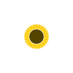 Sunflower icon isolated on white background