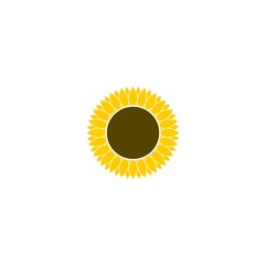 Sunflower icon isolated on white background