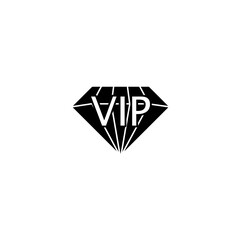 VIP diamond icon isolated on white background