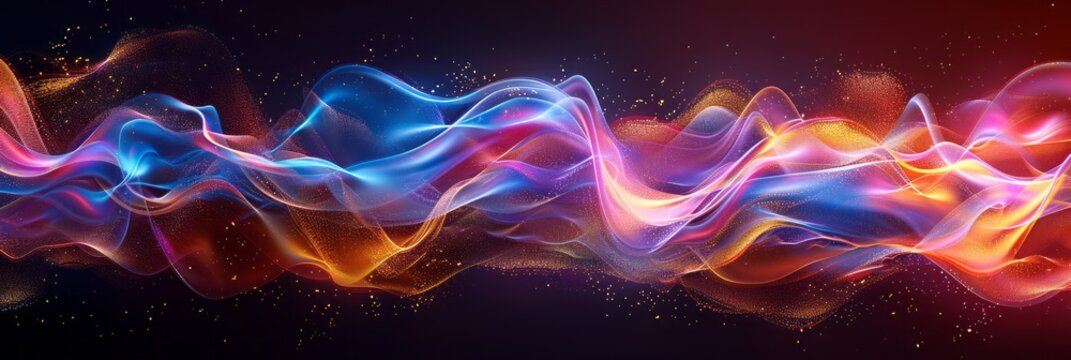 colorful energy waves