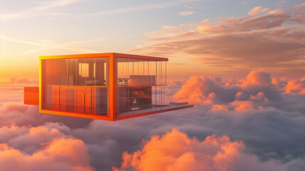 house over the clouds