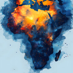 Discovering Africa's Hidden Wonders: A Colorful Illustration