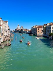 View on the Grand Canal, the most famous channel of Venice between the islands of the lagoon