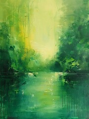 green background , pastel