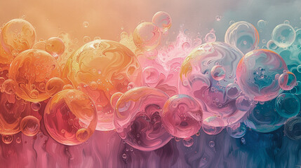 Abstract background with bubbles.