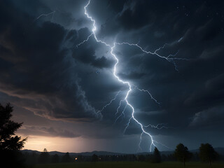 lightning in the city