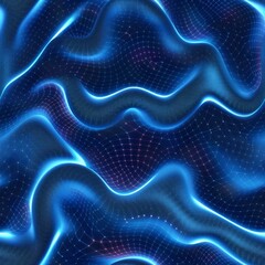 Fototapeta premium Abstract Neon Blue Texture Seamless Pattern Tile