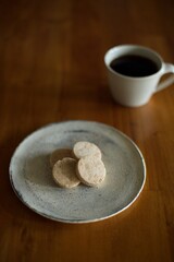 コーヒーとおやつのクッキー