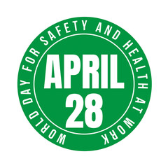 World day safety and health at work symbol icon