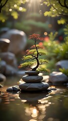 Bonsai Zen Garden (Portrait)