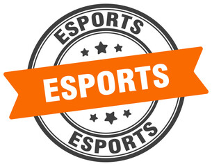 esports stamp. esports label on transparent background. round sign