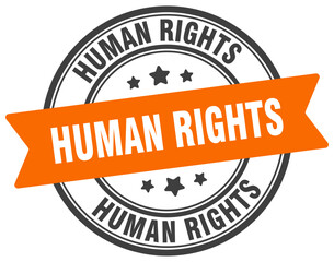human rights stamp. human rights label on transparent background. round sign