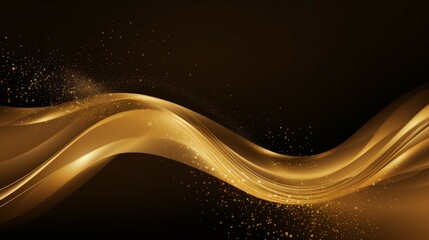 3D abstract wallpaper. Three-dimensional dark golden and black background. golden wallpaper. Black and gold background