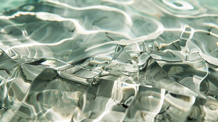 Obraz premium A stunning visual of light interacting with a liquid's surface, creating an abstract, undulating pattern