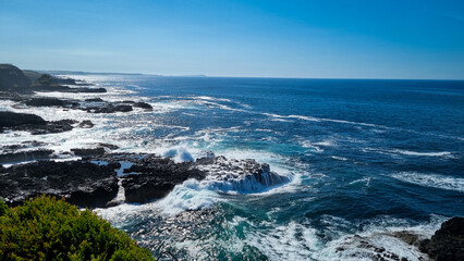 Sea rock formation at the Nobbies