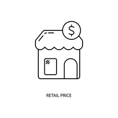 retail price concept line icon. Simple element illustration. retail price concept outline symbol design.