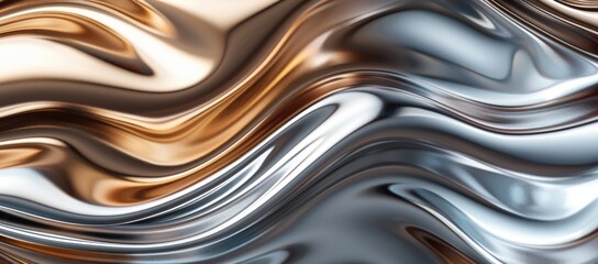 Chrome Metal Wave Background