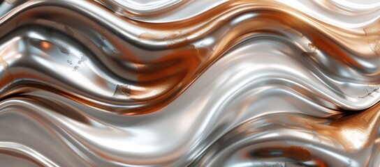 Chrome Metal Wave Background