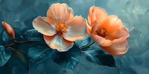 Whispers of Romance - Floral Illustration for Wedding and Marriage Concepts