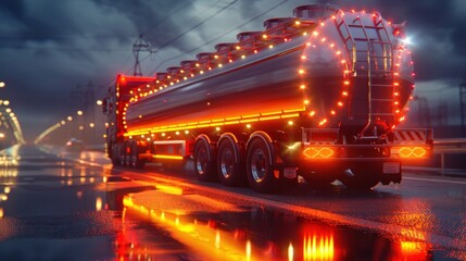Milk Tanker Safety Equipment A Vivid Display of Protective Measures in D Rendering