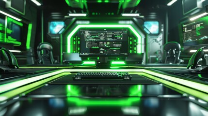 Fototapeta premium hi tech gaming futuristic sci fi concept stage design, esport, background