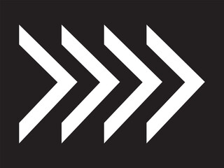 white arrow icon on transparent background. flat style. white arrow icon for your web site design, logo, app.