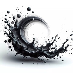 Hintergrund, Wallpaper:  schwarze Flüssigkeit splash