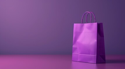 purple paper bag on a melon backgroundwn paper bag on a melon background - obrazy, fototapety, plakaty