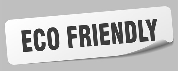 eco friendly sticker. eco friendly label