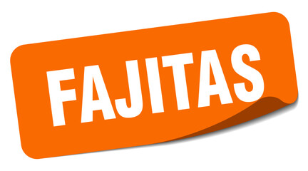 fajitas sticker. fajitas label