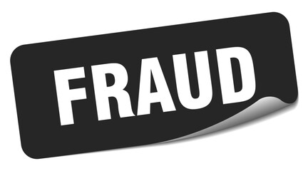 fraud sticker. fraud label