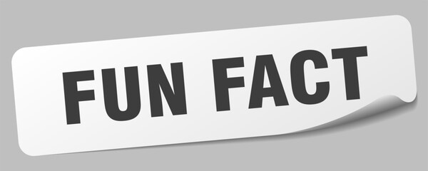 fun fact sticker. fun fact label