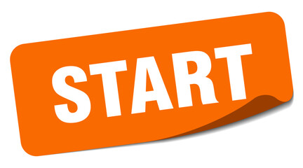 start sticker. start label