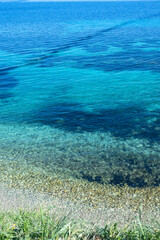 Kassandra coastline near town of Nea Fokea, Halkidiki, Greece