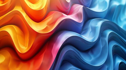 Vibrant Abstract Background with Wavy Colorful Patterns in High Resolution