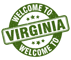 Welcome to Virginia stamp. Virginia round sign