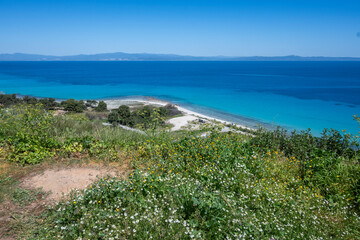 Kassandra coastline near town of Afitos, Chalkidiki, Greece