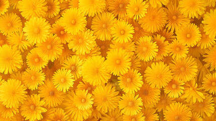 Summer background made of yellow flowers