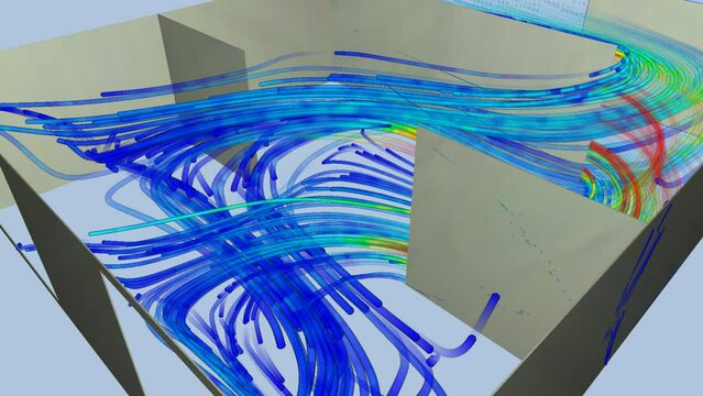 Building room airflow simulation - CFD simulation Computational fluid dynamics